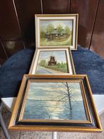 3 schilderijtje van de kunstenaar h.de graaf, Antiek en Kunst, Kunst | Schilderijen | Klassiek, Ophalen of Verzenden