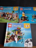 Lego creator 31118 surfer strandhuis met 3 boekjes, Ophalen of Verzenden, Zo goed als nieuw