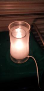 tafellamp glas en rvs, Huis en Inrichting, Lampen | Tafellampen, Ophalen of Verzenden