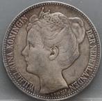 Zilveren rijksdaalder 1898 - 2 1/2 gulden 1898 Wilhelmina, Verzenden, Zilver, Koningin Wilhelmina, Losse munt