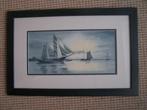 Jean yves. Aquarel. St Malo.  De afmeting ( incl lijst ) is, Ophalen of Verzenden