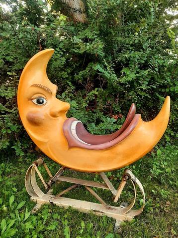 Kermis Maan - Houten Draaimolen Figuur (Bernard Kindt) beschikbaar voor biedingen