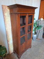 Klassiek teakhouten vitrinekast, servieskast, buffetkast , Ophalen of Verzenden, Zo goed als nieuw, 25 tot 50 cm, 200 cm of meer
