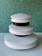 3x Vintage 70’s Bauhaus RZB Dubbele-Discus Plafond/ Wandlamp, Ophalen of Verzenden, Zo goed als nieuw, Glas, Bauhaus