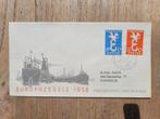 NVPH FDC E35 Europazegels 1958, getypt met open klep, Nederland, Beschreven, Ophalen of Verzenden