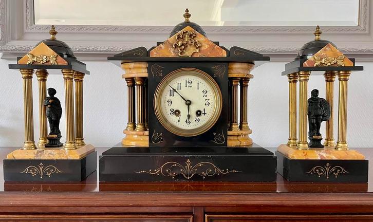 Franse Pendule Garnituur (1900-1930), Antiek en Kunst, Antiek | Klokken, Ophalen