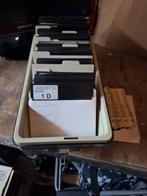Vintage opbergbox met floppy diskettes met spellen erop, Ophalen of Verzenden