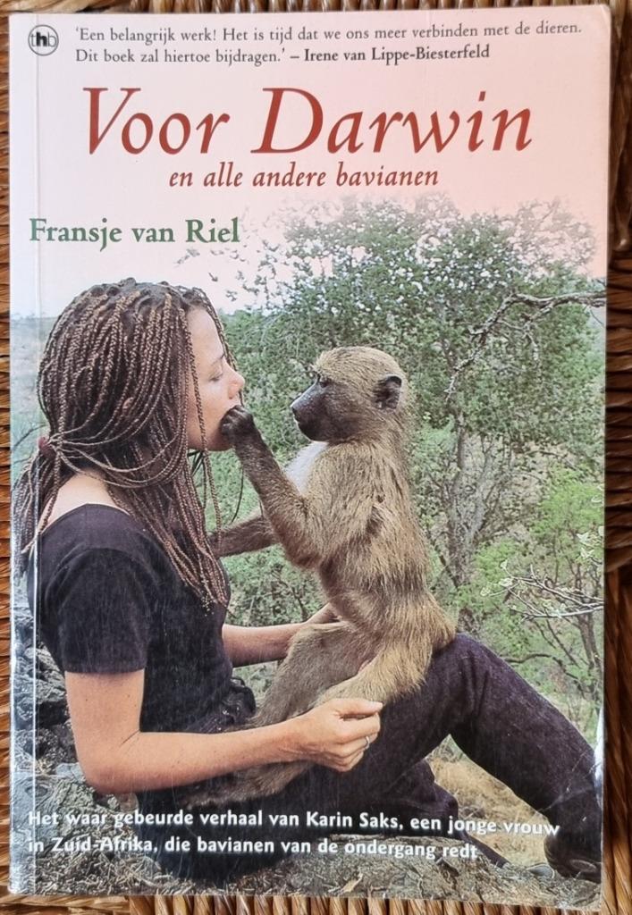 Voor Darwin en alle andere bavianen - Fransje van Riel -IGST, Boeken, Dieren en Huisdieren, Gelezen, Overige diersoorten, Ophalen of Verzenden