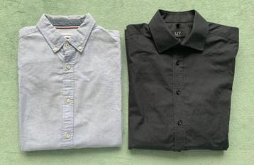 Set 2 Overhemden LIV (zwart) Jack & Jones (jeans) mt M beschikbaar voor biedingen