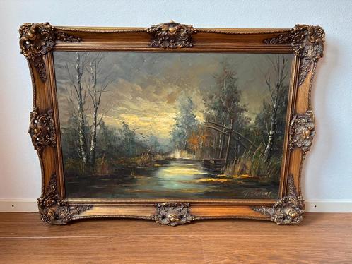 Schilderij van G.J. Ernens met lijst., Antiek en Kunst, Kunst | Schilderijen | Klassiek, Ophalen