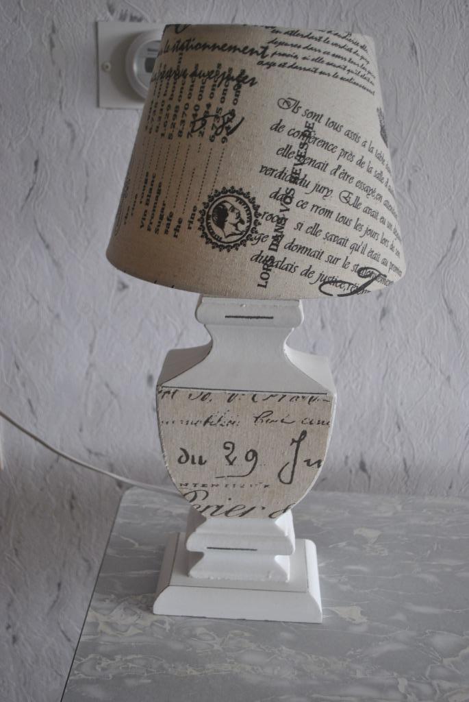 Tafellamp, schemerlamp, brocante, Huis en Inrichting, Lampen | Tafellampen, Gebruikt, 50 tot 75 cm, Ophalen of Verzenden