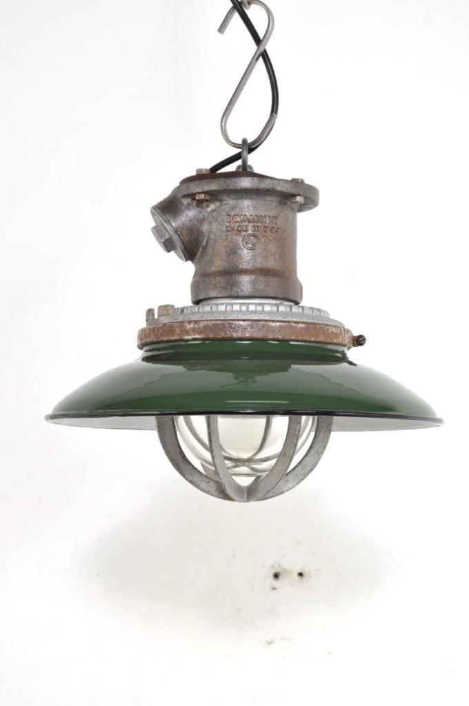 Industriële hanglampen fabriekslamp factory light jaren 30, Huis en Inrichting, Lampen | Hanglampen, Gebruikt, Ophalen of Verzenden