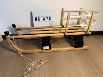 Houten Opvouwbare Slee - 101cm met rugleuning beschikbaar voor biedingen