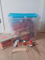 Uitgebreide houten treinset, Kinderen en Baby's, Speelgoed | Houten speelgoed, Ophalen of Verzenden, Zo goed als nieuw, Overige typen