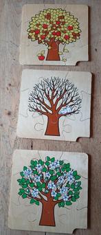 Houten puzzels VINTAGE 3 delig, Ophalen, Gebruikt, Meer dan 50 stukjes, Van hout