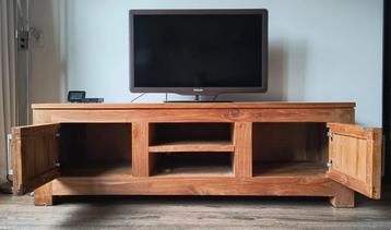 Teak TV-kast – Onbehandeld hout – 170 cm breed beschikbaar voor biedingen
