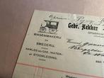 Oude Rekening Gebr. Hekker Warmond 1925, Verzenden, Gebruikt