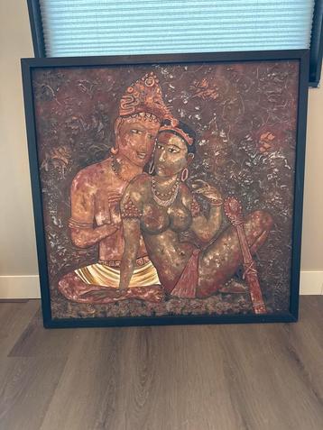 Indische Stijl Schilderij Rumah en Cinta beschikbaar voor biedingen
