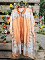 Prachtige vintage puur zijden lange blouse jurk, Ophalen of Verzenden, Zo goed als nieuw, Maat 46/48 (XL) of groter, Onder de knie