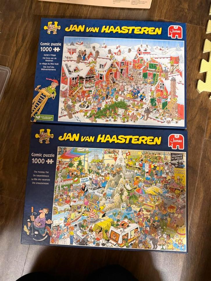 Jan van Haasteren Puzzels - 2 stuks, Hobby en Vrije tijd, Denksport en Puzzels, Zo goed als nieuw, Legpuzzel, 500 t/m 1500 stukjes