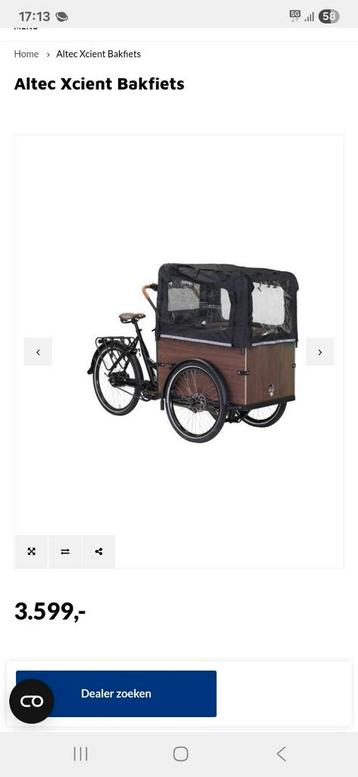 Elektrische bakfiets beschikbaar voor biedingen