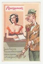 Heer bij mooie dame.  Illustrateurs., Verzenden, 1940 tot 1960, Ongelopen, Overige thema's