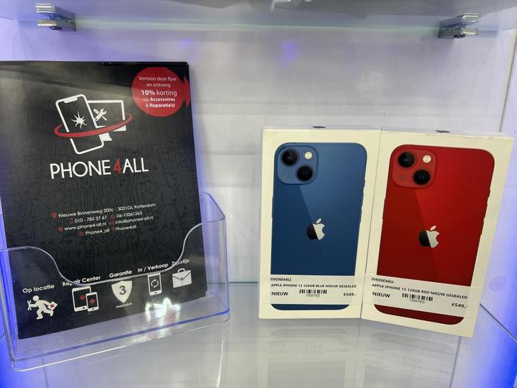 APPLE IPHONE 13 RED AND BLUE 128GB NIEUW, Telecommunicatie, Mobiele telefoons | Apple iPhone, Nieuw, Zonder abonnement, Zonder simlock
