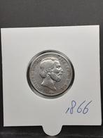 Halve gulden 1866 koning Willem III, Postzegels en Munten, Munten | Nederland, ½ gulden, Koning Willem III, Zilver, Ophalen of Verzenden
