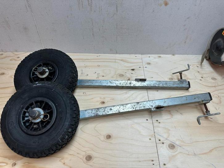 Strandwielen set voor Rib boot, Watersport en Boten, Bootonderdelen, Gebruikt, Overige typen, Zeilboot of Motorboot, Ophalen of Verzenden
