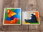 Nathan schoolmateriaal houten puzzel panda/pappegaai, los, Ophalen of Verzenden, 10 tot 50 stukjes