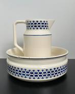 Lampetset 2-delig creme/blauw - Chodziez, Antiek en Kunst, Ophalen of Verzenden