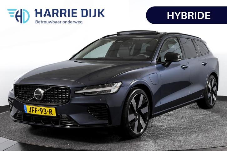 Volvo V60 2.0 T6 Plug-in hybrid AWD Ultra Dark - Automaar |, Auto's, Volvo, Bedrijf, Te koop, V60, 360° camera, 4x4, ABS, Achteruitrijcamera