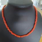 geperst bloedkoraal ketting 45 cm,mooie nat.kleur, Verzenden, Overige materialen, Ketting