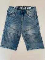 Korte donker blauwe broek maat 128 van het merk Retour, Broek, Ophalen of Verzenden, Zo goed als nieuw, Retour Denim