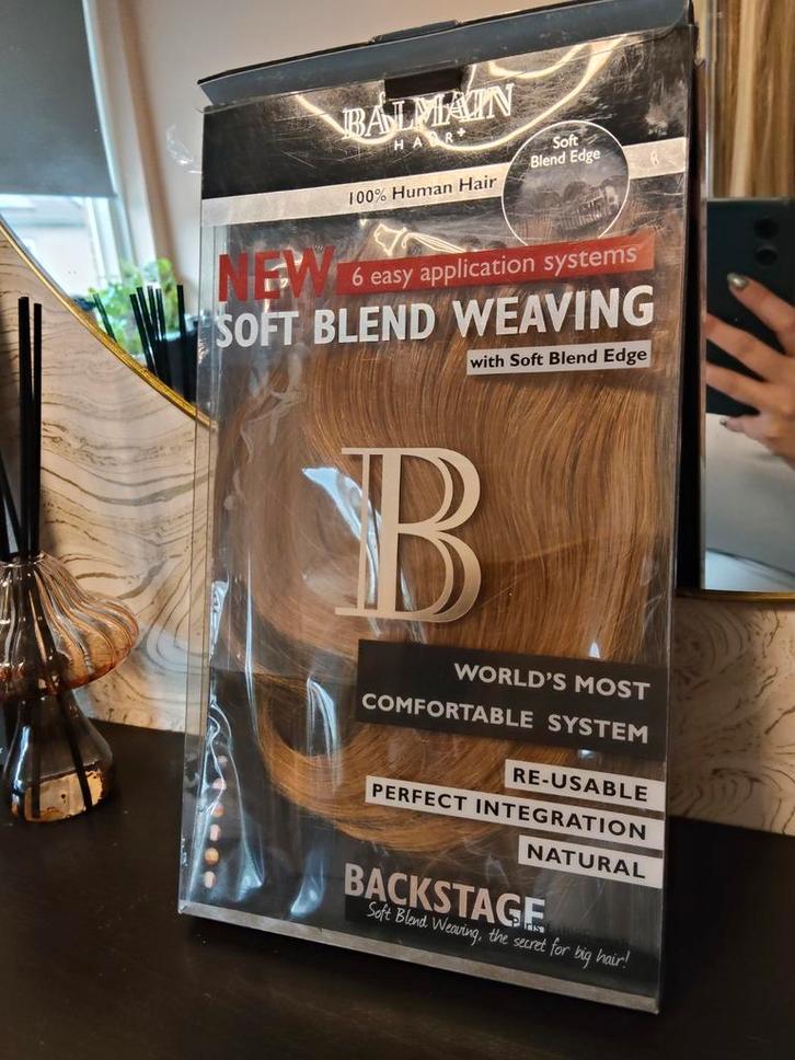 Balmain soft blend Weaving  - 25cm - Kleur L8 - Nieuw, Sieraden, Tassen en Uiterlijk, Uiterlijk | Haarverzorging, Nieuw, Pruik of Haarverlenging