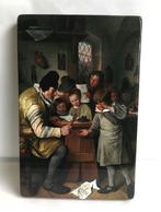 Laque print op hout: De Dorp school - Jan Steen, Antiek en Kunst, Kunst | Schilderijen | Klassiek, Ophalen of Verzenden