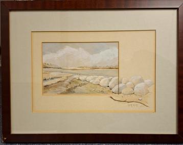 Aquarel van Evert Kuijt - Landschap beschikbaar voor biedingen