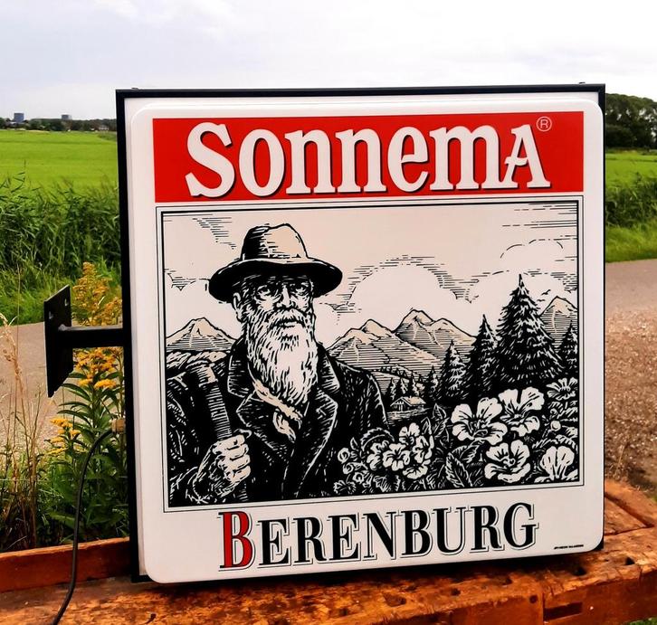 Sonnema Berenburg - Lichtreclame / Lichtbak - (super staat!), Antiek en Kunst, Curiosa en Brocante, Ophalen