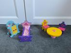 Houten poppenhuis meubels set, Kinderen en Baby's, Speelgoed | Poppen, Ophalen of Verzenden, Zo goed als nieuw, Overige typen