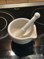 Witte vijzel met stamper, Ophalen, Zo goed als nieuw