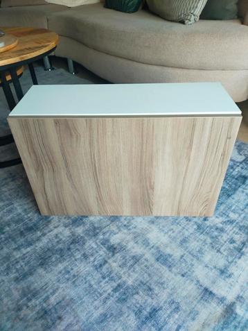 Besta wandkast Ikea kleur wit grijs/bruin eiken patroon 