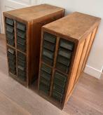 2 Vintage houten ladekasten, Huis en Inrichting, Kasten | Ladekasten, Ophalen, Minder dan 50 cm, Gebruikt, 5 laden of meer