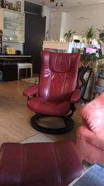 Stressless fauteuil leer, Ophalen, Zo goed als nieuw, Leer, 75 tot 100 cm