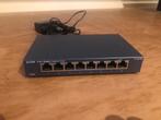 TP-Link TL-SG108 8-poorts Gigabit Switch, Ophalen of Verzenden, Gebruikt