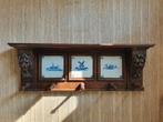 Vintage Antieke Kapstok met Delftsblauwe tegels 74 cm, Huis en Inrichting, Woonaccessoires | Kapstokken, Zo goed als nieuw, Minder dan 100 cm