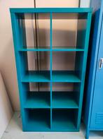 Turquoise Ikea Kallax kast, Zo goed als nieuw, Minder dan 100 cm, 25 tot 50 cm, 50 tot 100 cm
