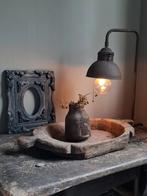 Klemlamp geroest metaal., Huis en Inrichting, Lampen | Tafellampen, Ophalen, Gebruikt, Metaal, 50 tot 75 cm