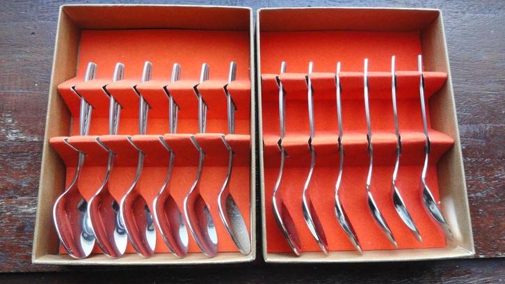 Gero Zilmeta - Model 521 - Takje (Set van 6 theelepeltjes), Huis en Inrichting, Keuken | Bestek, Nieuw, Overige materialen, Ophalen of Verzenden