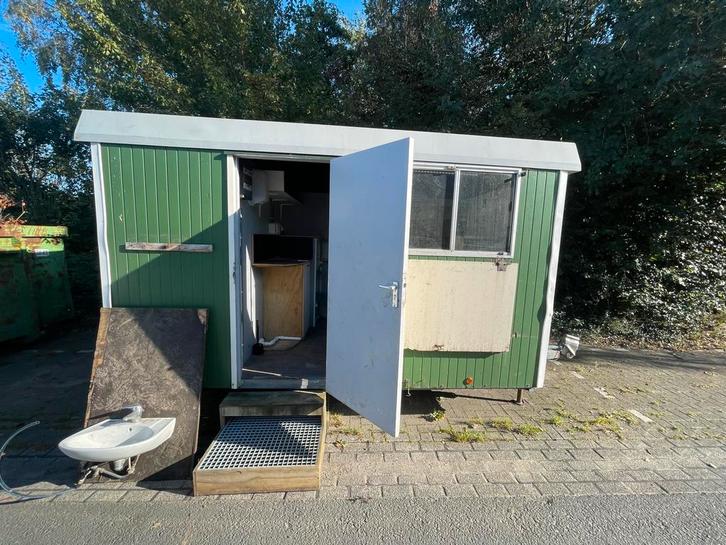 schaftwagen 380x210 bouwkeet. Pipo wagen, Doe-het-zelf en Verbouw, Bouwketen en Schaftketen, Gebruikt, Ophalen of Verzenden