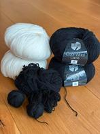 4x +restjes Cool Wool Lace (lana grossa) zwart en wit garen, Ophalen of Verzenden, Zo goed als nieuw, Breien of Haken, Wol of Garen